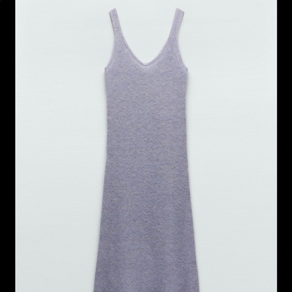 ZARA WOOL ALPACA BEADED STRAPPY DRESS - Picture 2 of 4